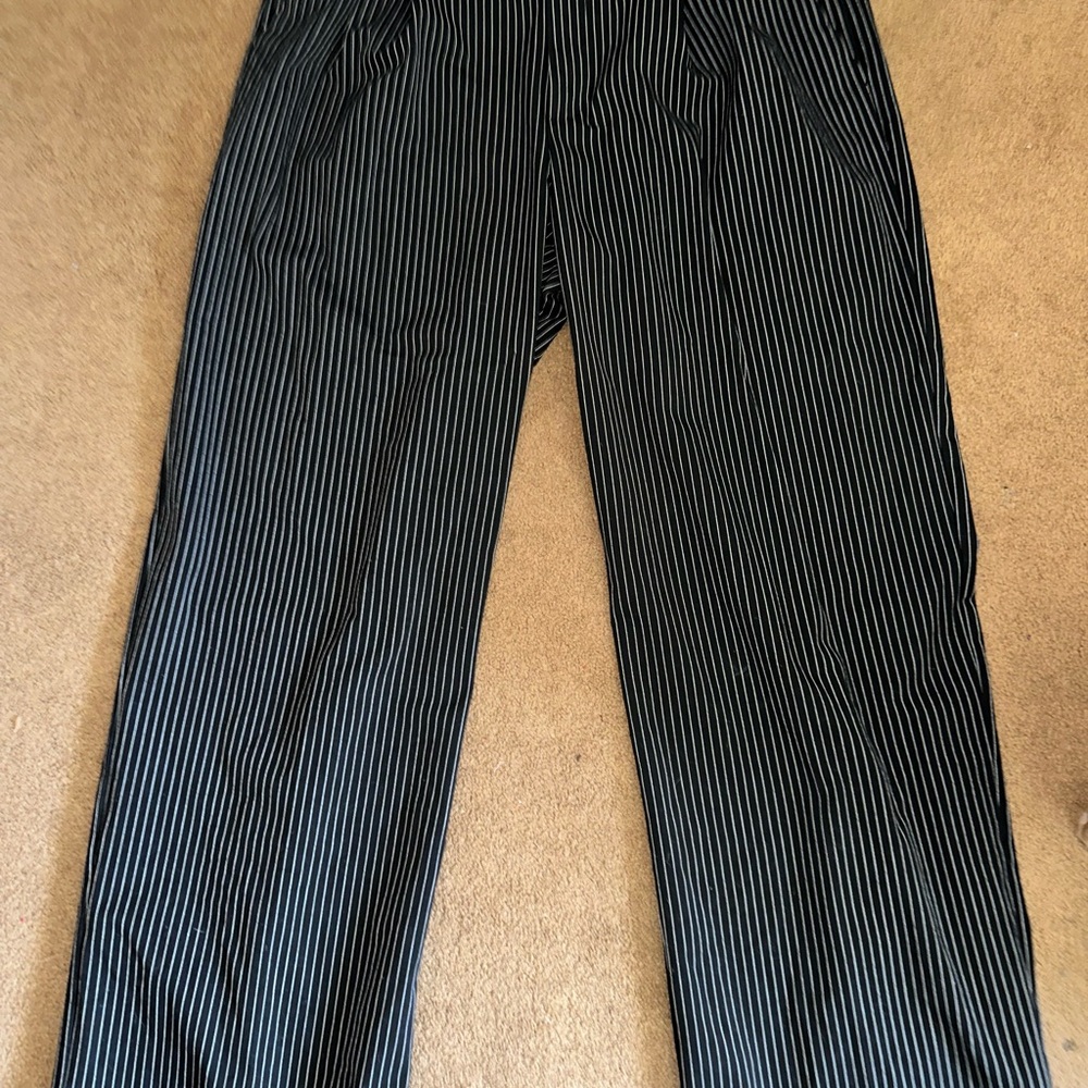 Black and White Striped Pants